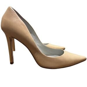 Camilla Skovgaard Stiletto Spike Heels Leather Size 39.5 Camel Tan Nude Classic